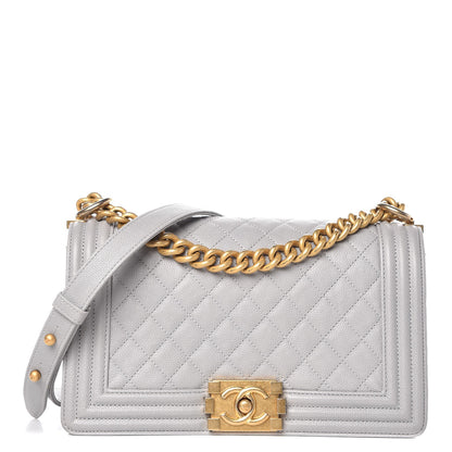 Chanel Caviar Quilted Medium Boy Flap Grey 1 of 9