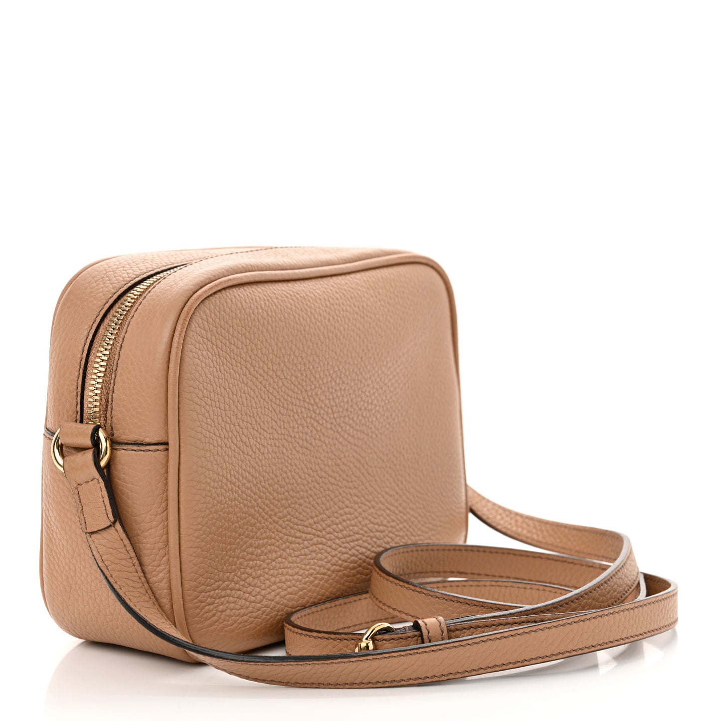 Pebbled Calfskin Small Soho Disco Bag Camelia