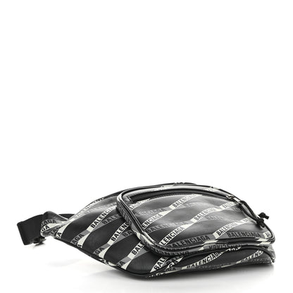 Balenciaga Smooth Calfskin Losange Monogram Explorer Belt Bag Black Grey 4 of 10