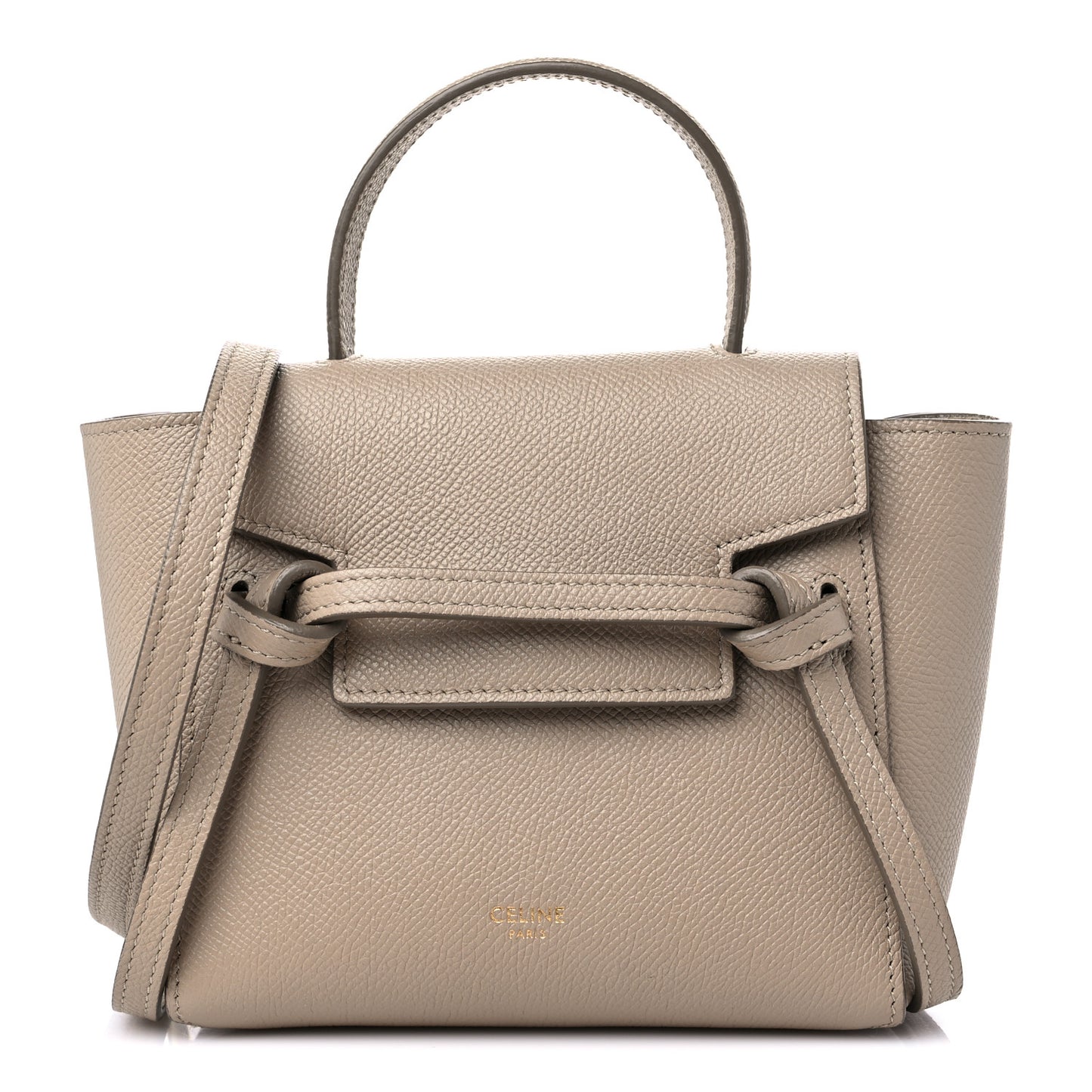 Grained Calfskin Pico Belt Bag Light Taupe