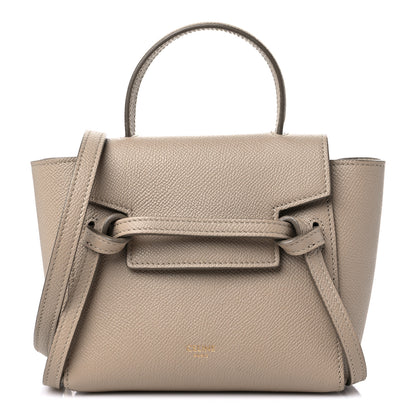 Celine Grained Calfskin Pico Belt Bag Light Taupe 1 of 8