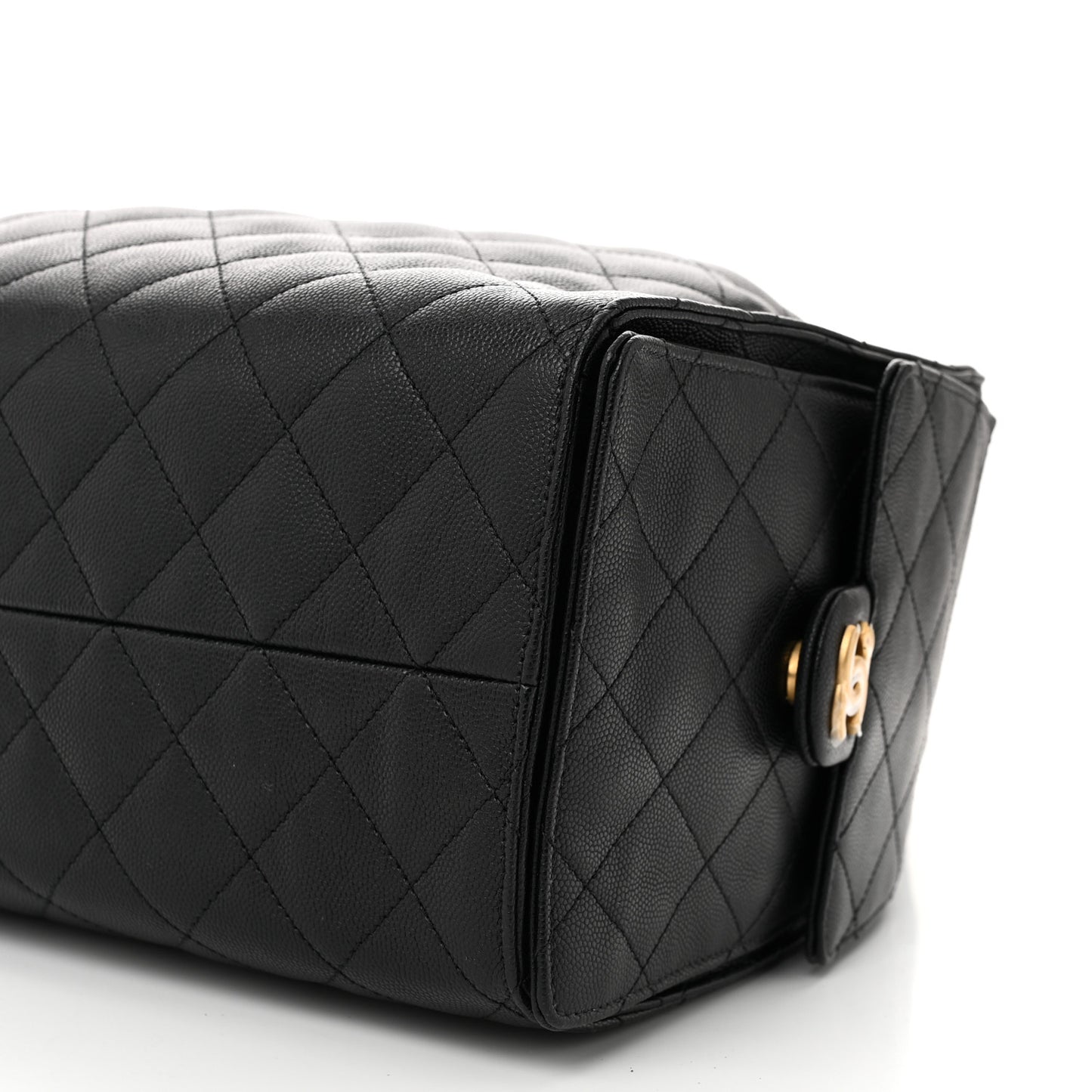 Caviar Quilted Medium Chanel 25 Handbag Black