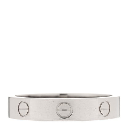 Cartier 18K White Gold 4mm LOVE Wedding Band Ring 57 8 3 of 4
