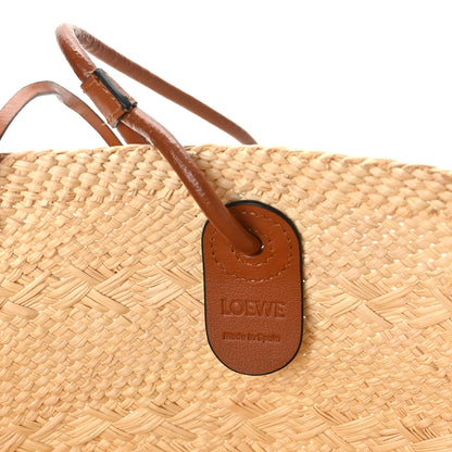 Loewe Calfskin Raffia Small Anagram Basket Tote Bag Natural Tan 6 of 9