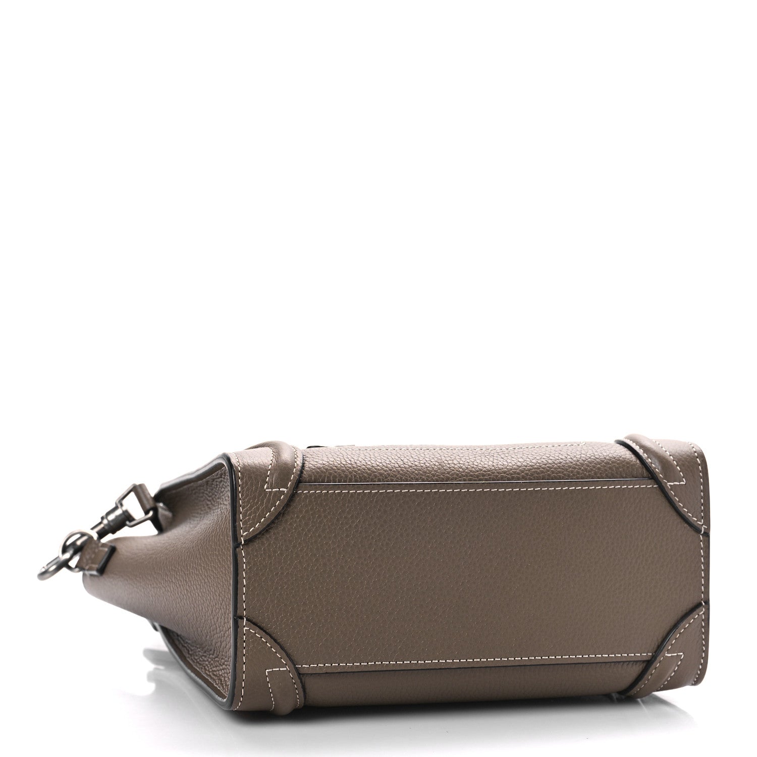 Celine Drummed Calfskin Nano Luggage Souris 4 of 9