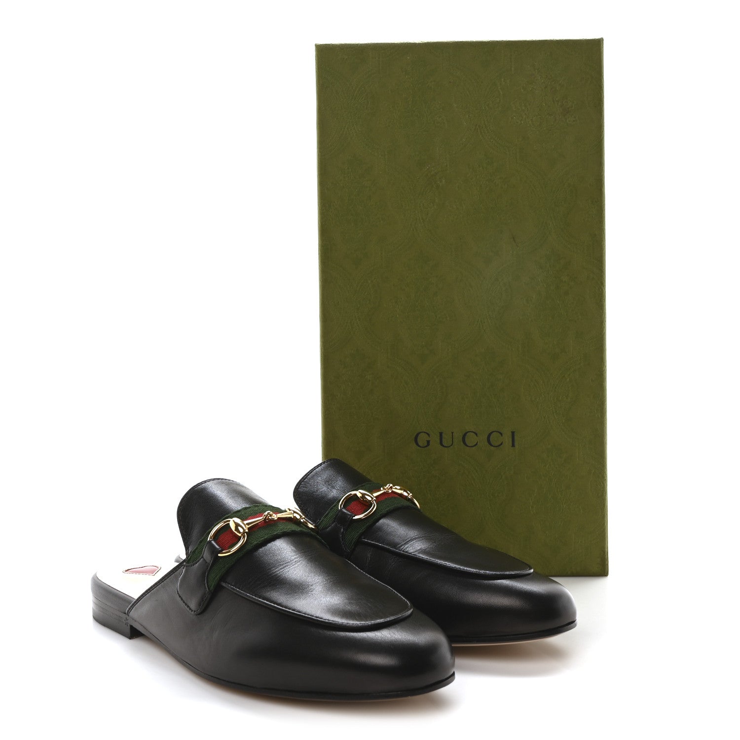 Gucci Malaga Kid Web Womens Princetown Slippers 37 Black 9 of 9