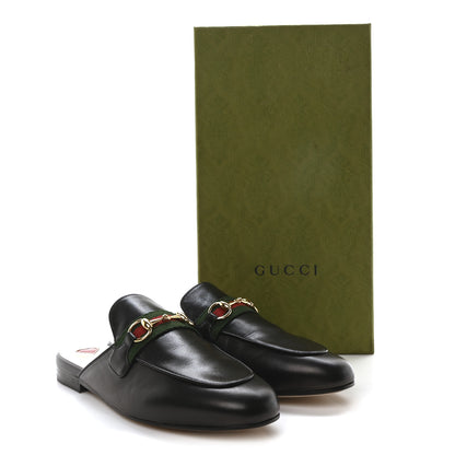 Gucci Malaga Kid Web Womens Princetown Slippers 37 Black 9 of 9