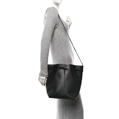 Mansur Gavriel Vegetable Tanned Calfskin Bucket Bag Black Flamma 2 of 12