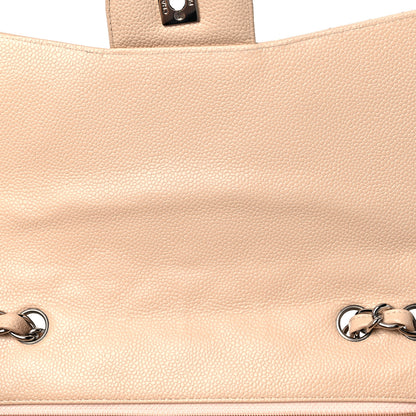 Chanel Caviar Quilted Jumbo Single Flap Beige Clair 14 of 22