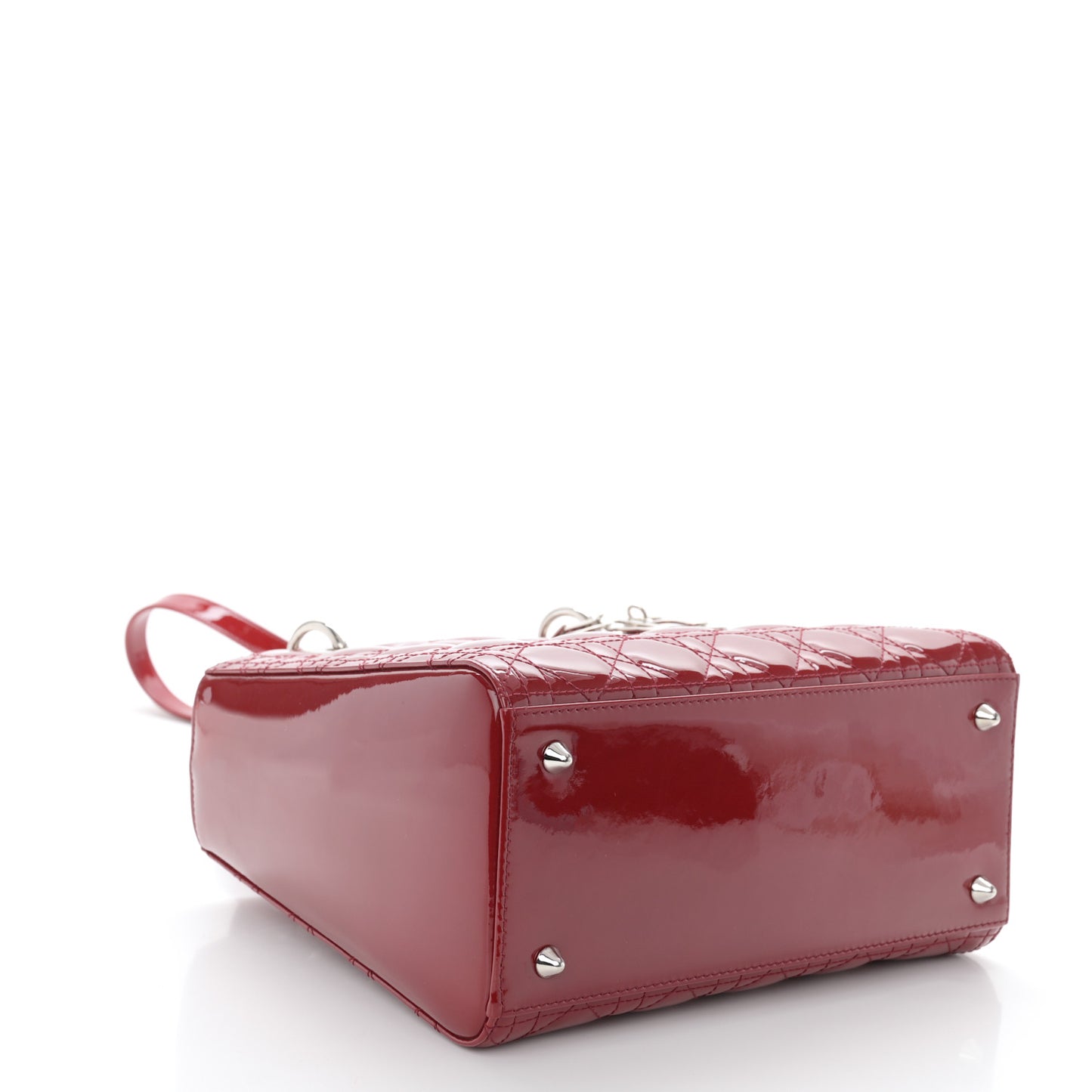 Patent Cannage Medium Lady Dior Burgundy Red