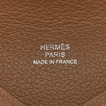 Hermes Evercolor Calvi Card Case Chai 6 of 10
