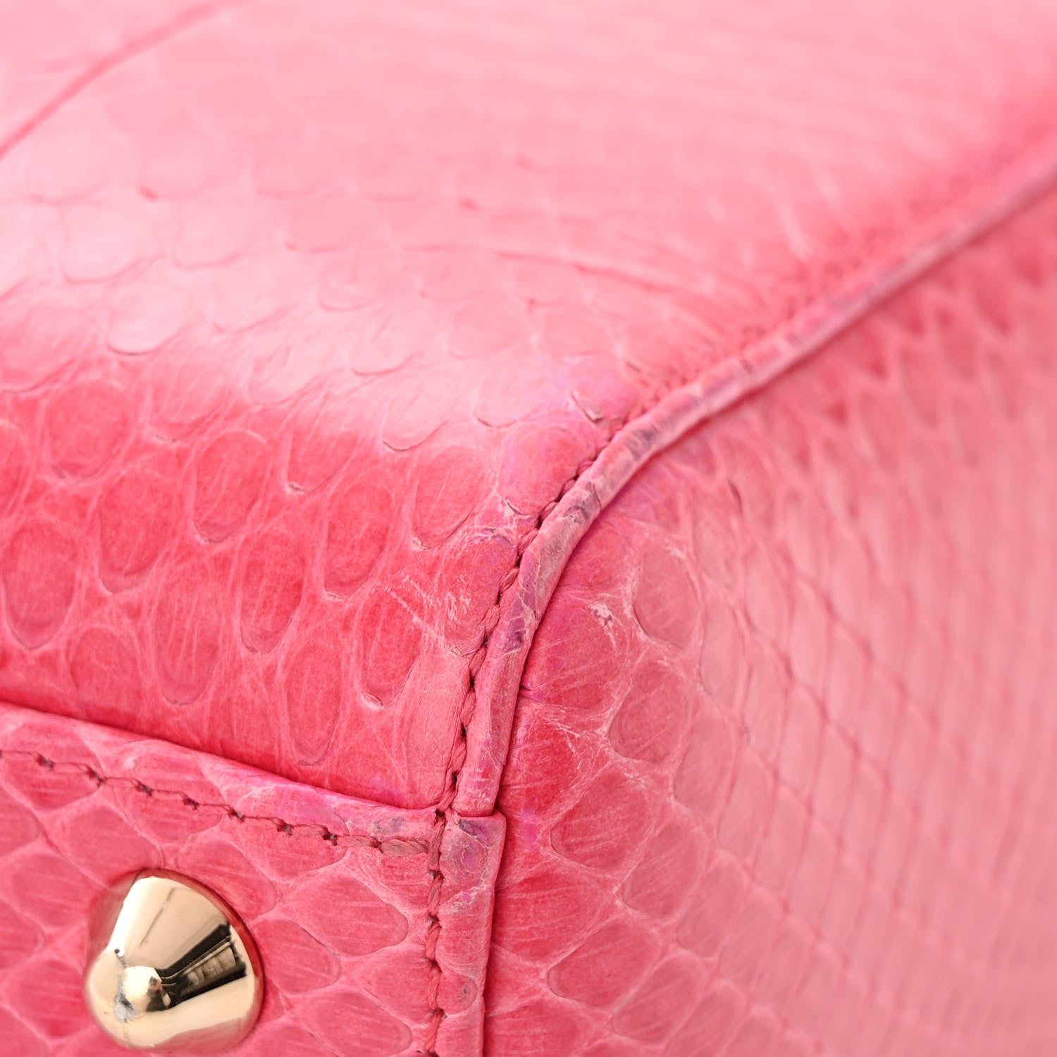 Christian Dior Snakeskin Large Lady Dior Pink 11 of 16