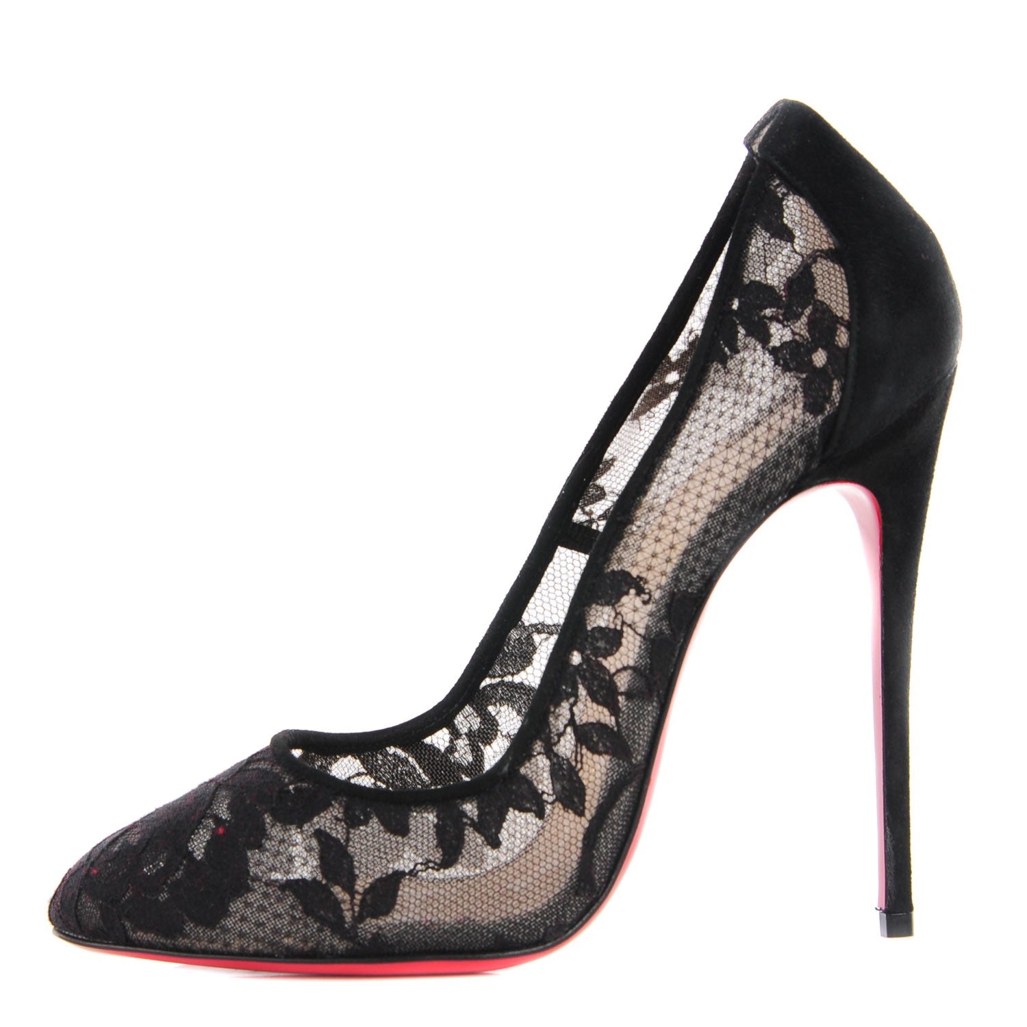 Christian Louboutin Lace Dorissima 100 Pumps 36 Black 1 of 6
