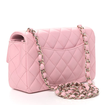 Chanel Lambskin Quilted Mini Rectangular Flap Light Pink 2 of 6