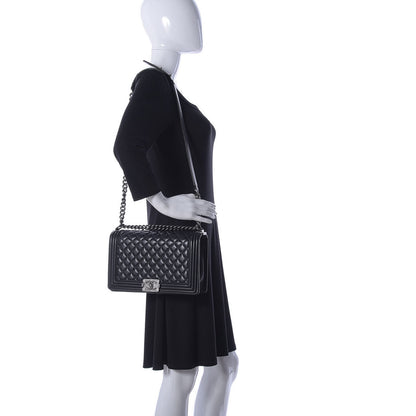 Chanel Calfskin Quilted New Medium Boy Flap Black 2 of 9