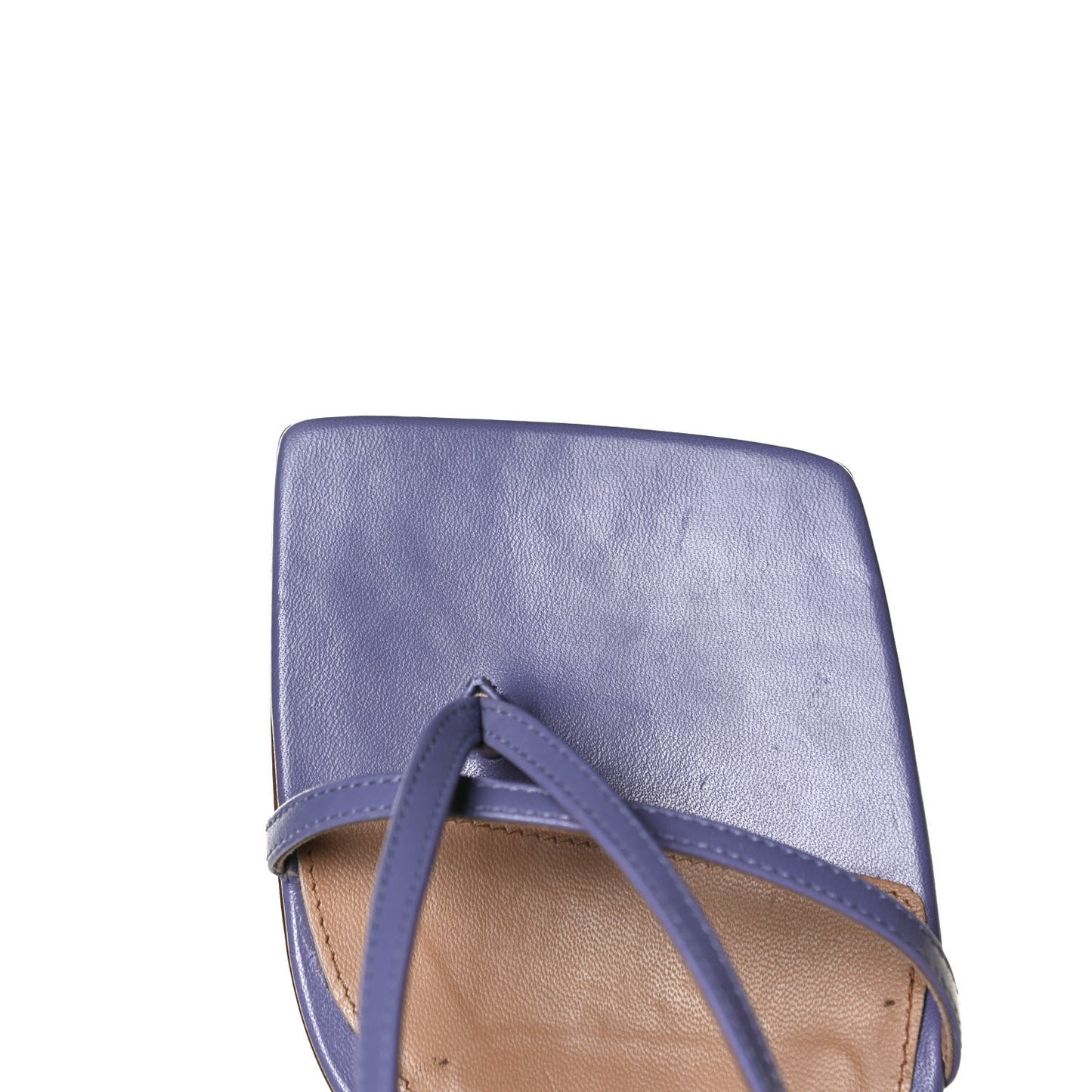 Lambskin Stretch Multi Strap 90mm Sandals 37 Lavender