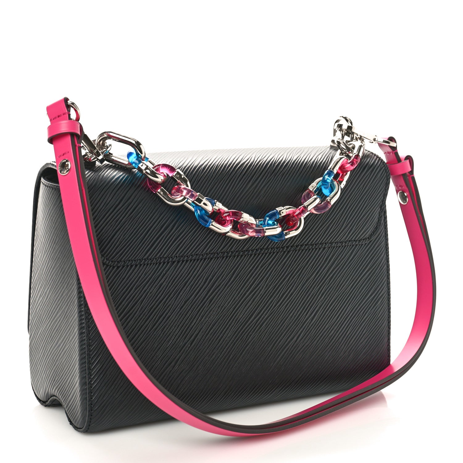 Louis Vuitton Epi Twist Shoulder Bag MM Black Pink 3 of 8
