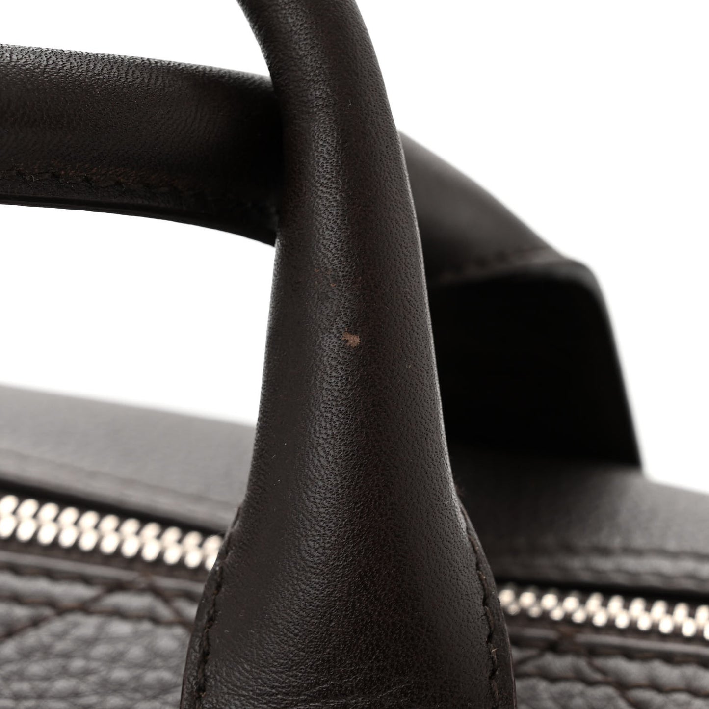 Deerskin Cannage Stitched Boston Dark Brown