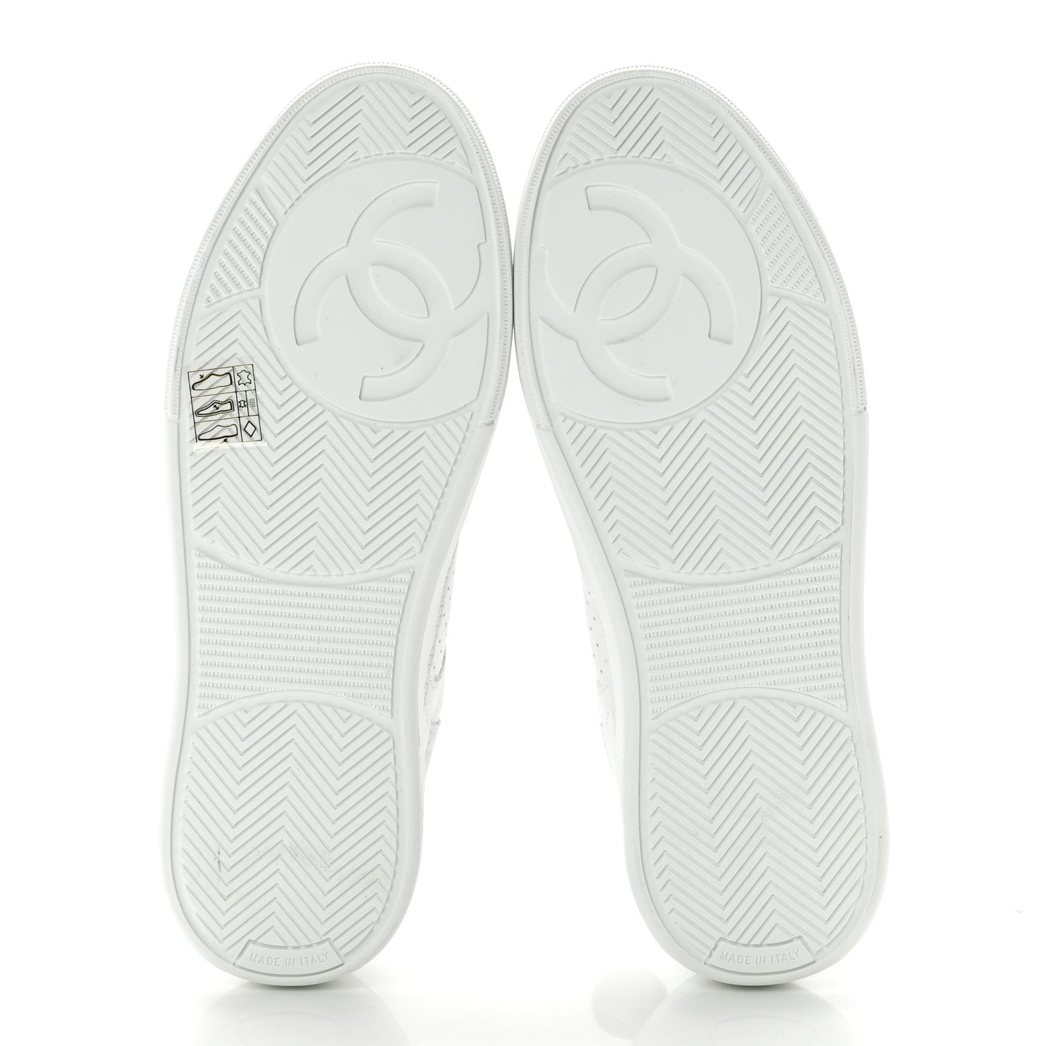 Chanel Calfskin CC Womens Sneakers 36 White 5 of 8