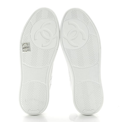 Chanel Calfskin CC Womens Sneakers 36 White 5 of 8