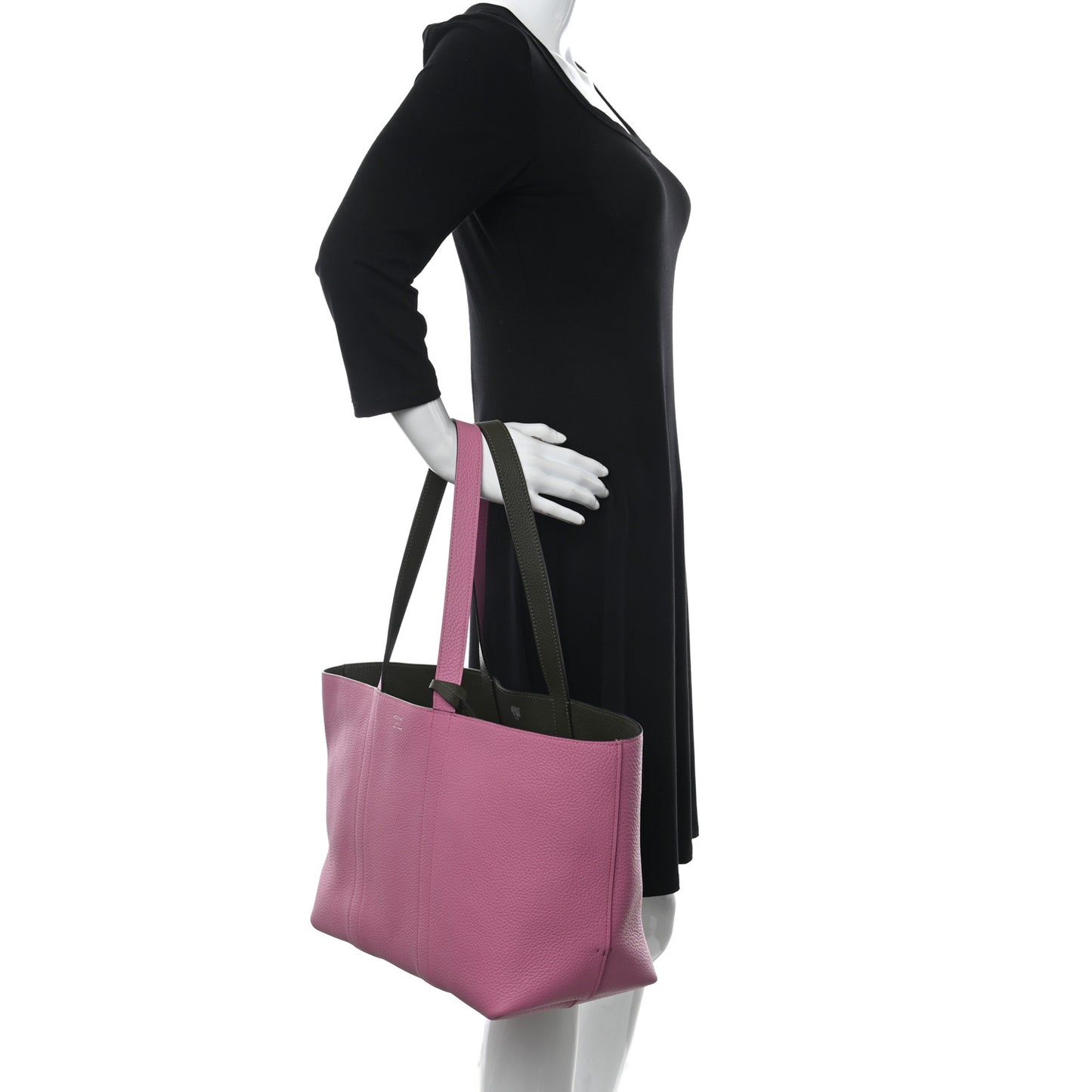 Taurillon Gex Calfskin Duo Tote Regiment Bougainvillier