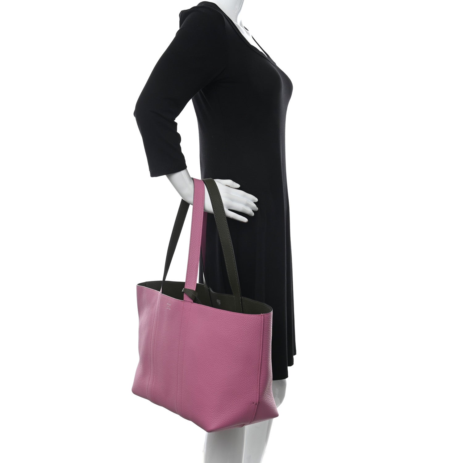 Moynat Taurillon Gex Calfskin Duo Tote Regiment Bougainvillier 2 of 10