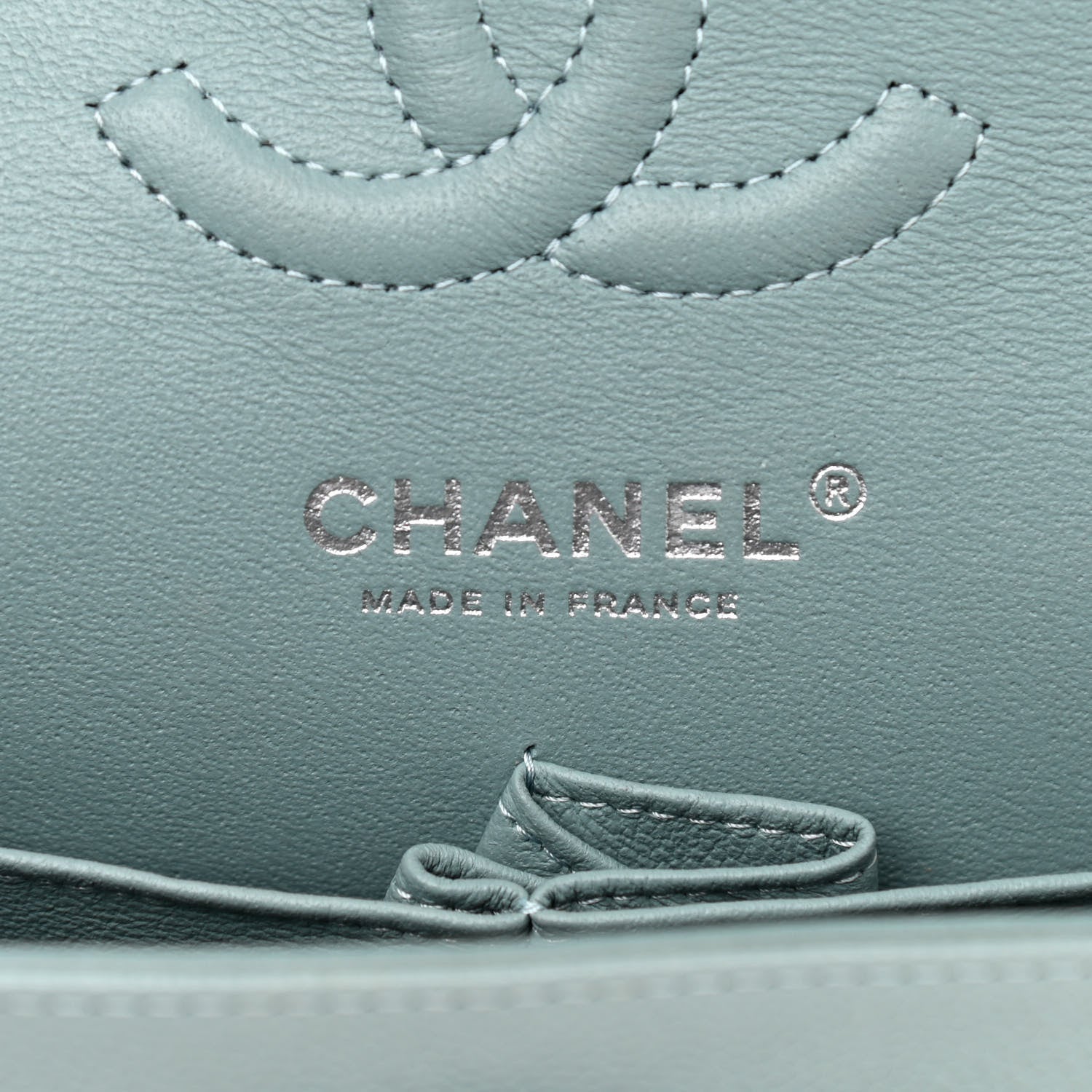Chanel Caviar Quilted Small Double Flap Light Blue 6 of 11
