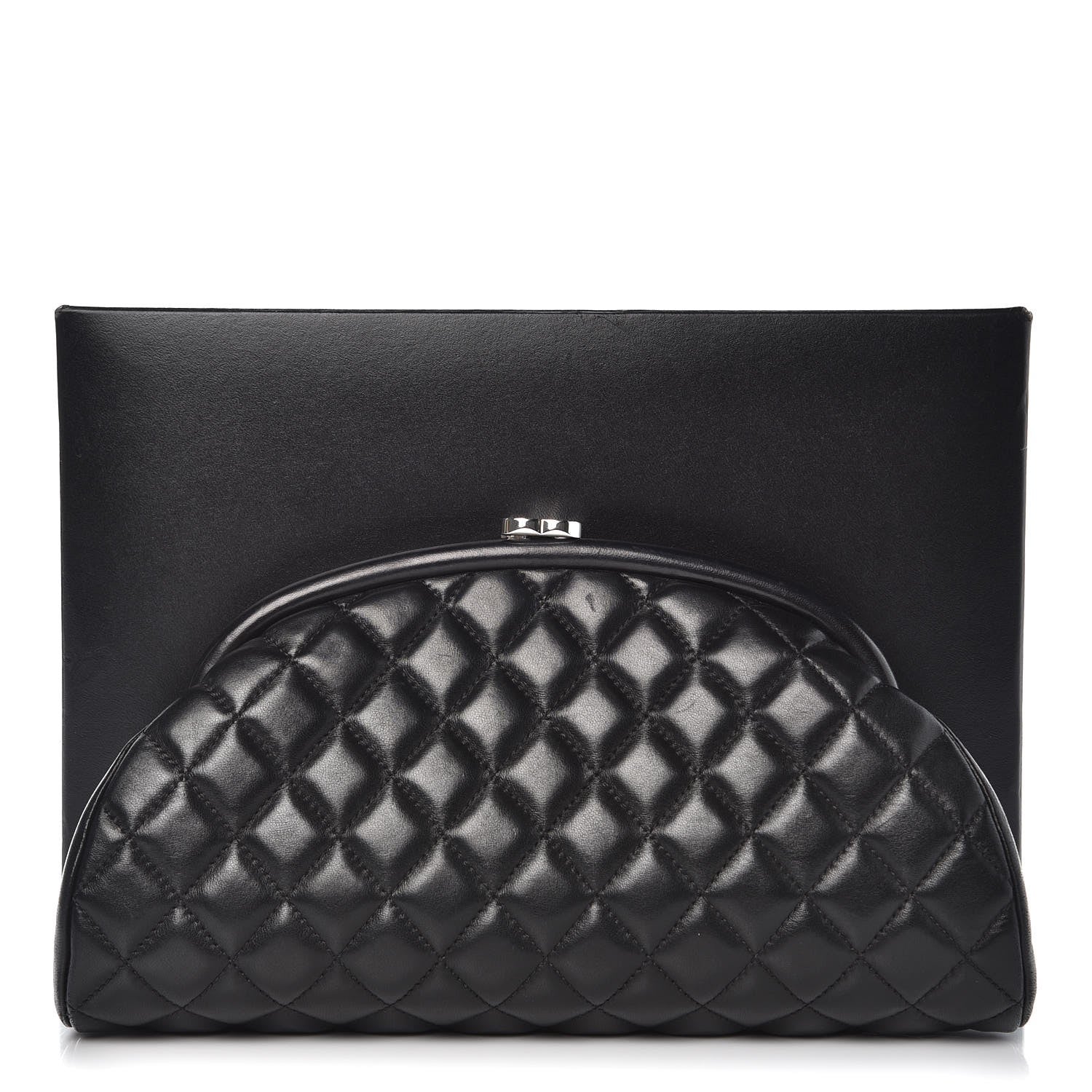 Chanel Lambskin Quilted Timeless Clutch Black 8 of 8