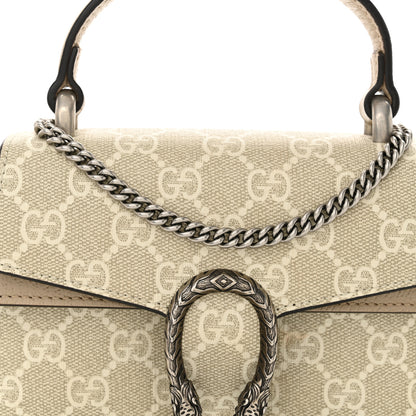 Gucci GG Supreme Monogram Mini Dionysus Top Handle Bag Beige Mystic White Oatmeal 8 of 15
