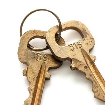 Louis Vuitton Brass Lock and 2 Keys Set #316 5 of 5