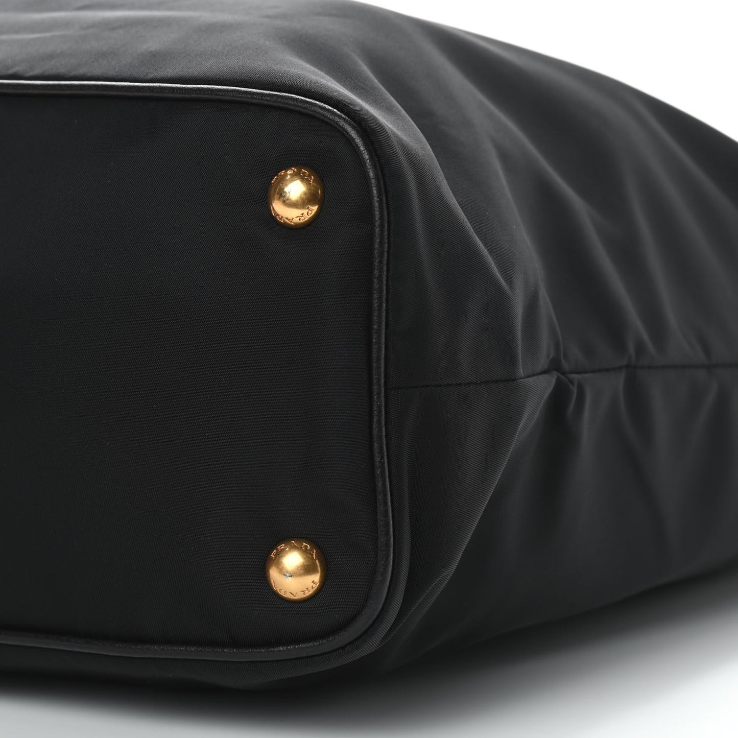 Tessuto Nylon Vitello Daino Tote Black