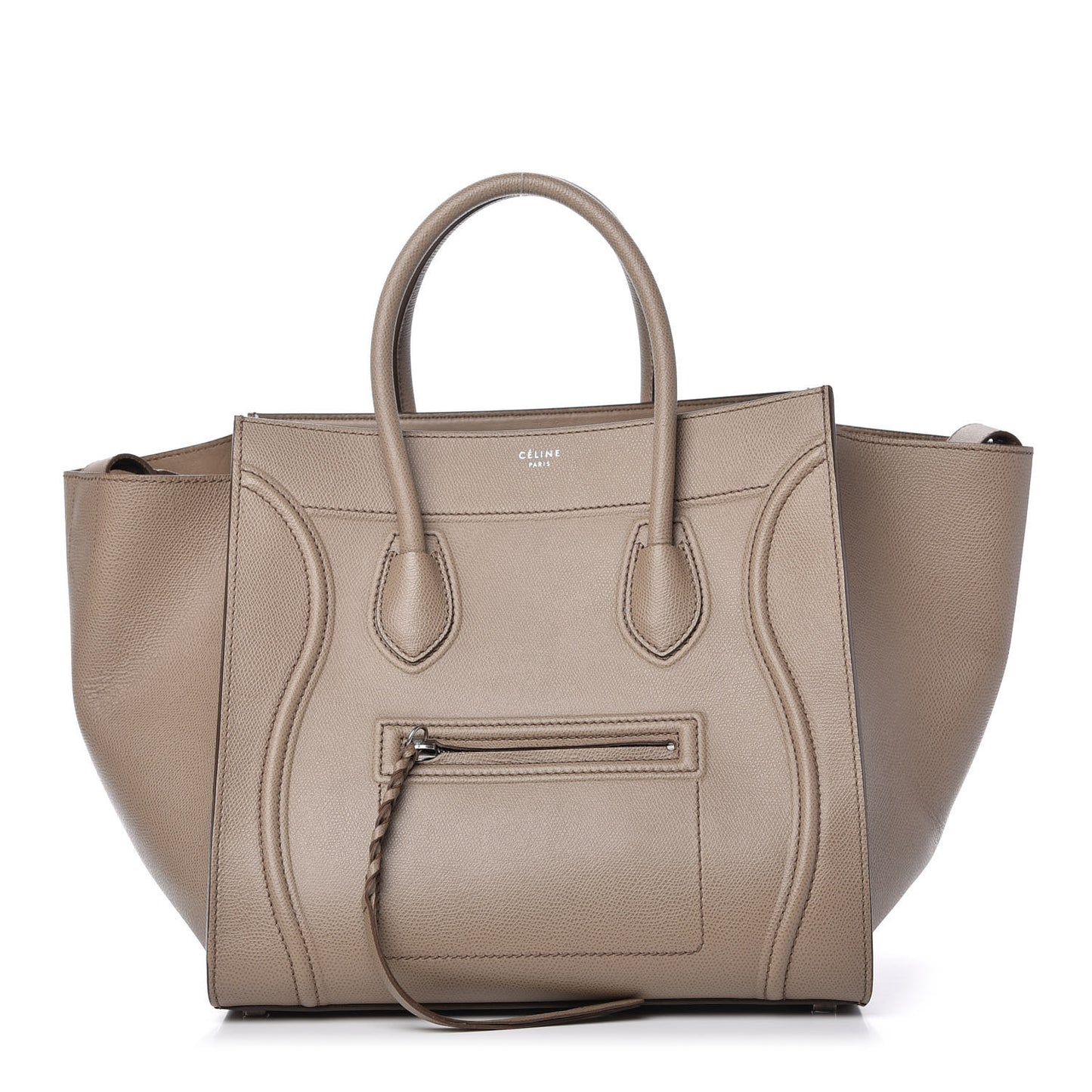 Grained Calfskin Medium Phantom Luggage Taupe