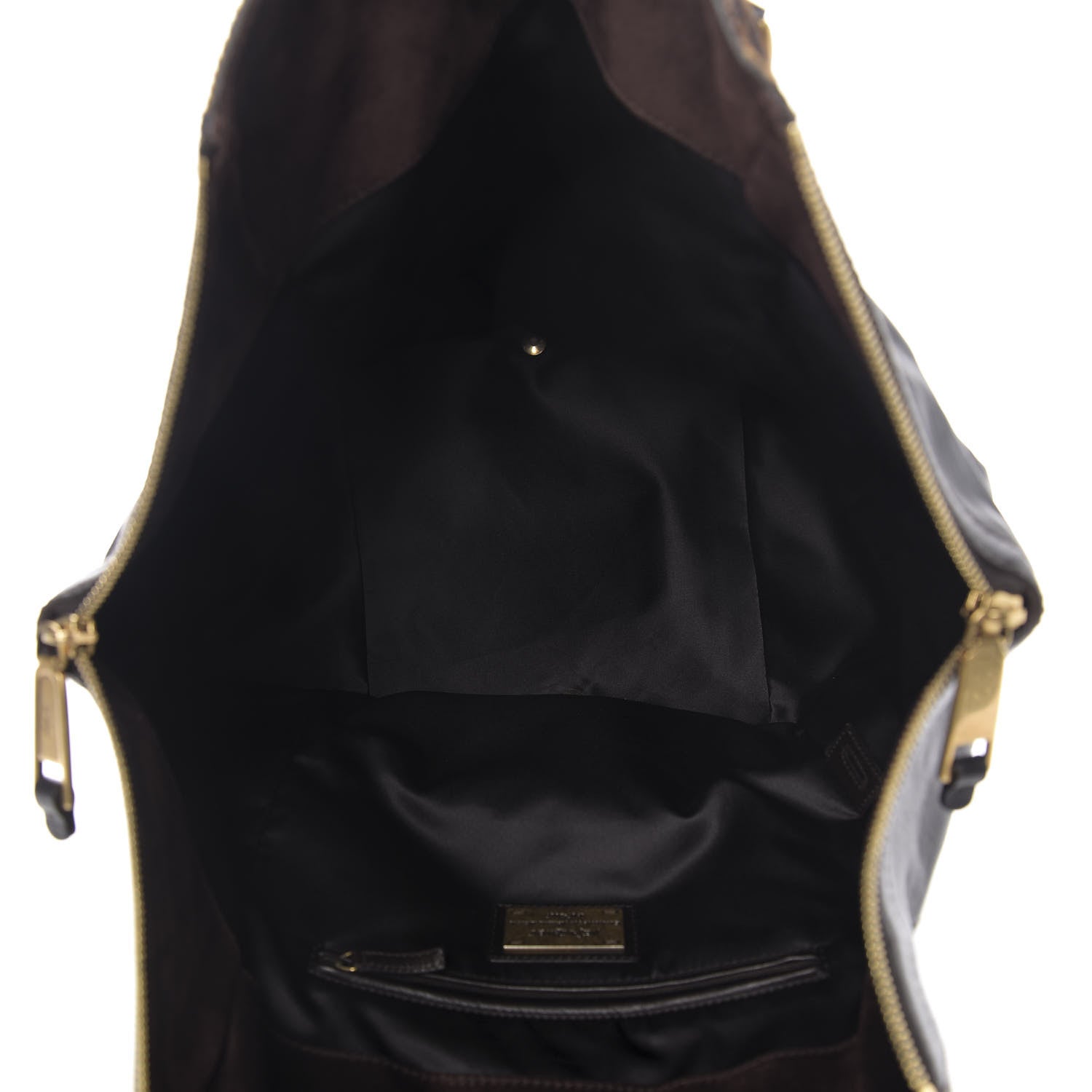 Saint Laurent Calfskin Leopard Print Pony Hair Medium Downtown Tote Dark Brown 5 of 10
