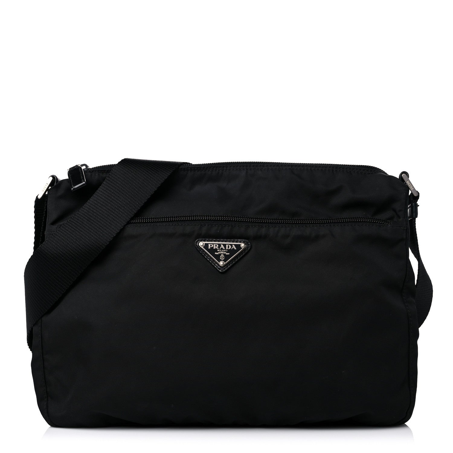 Prada Tessuto Nylon Crossbody Bag Black 1 of 12