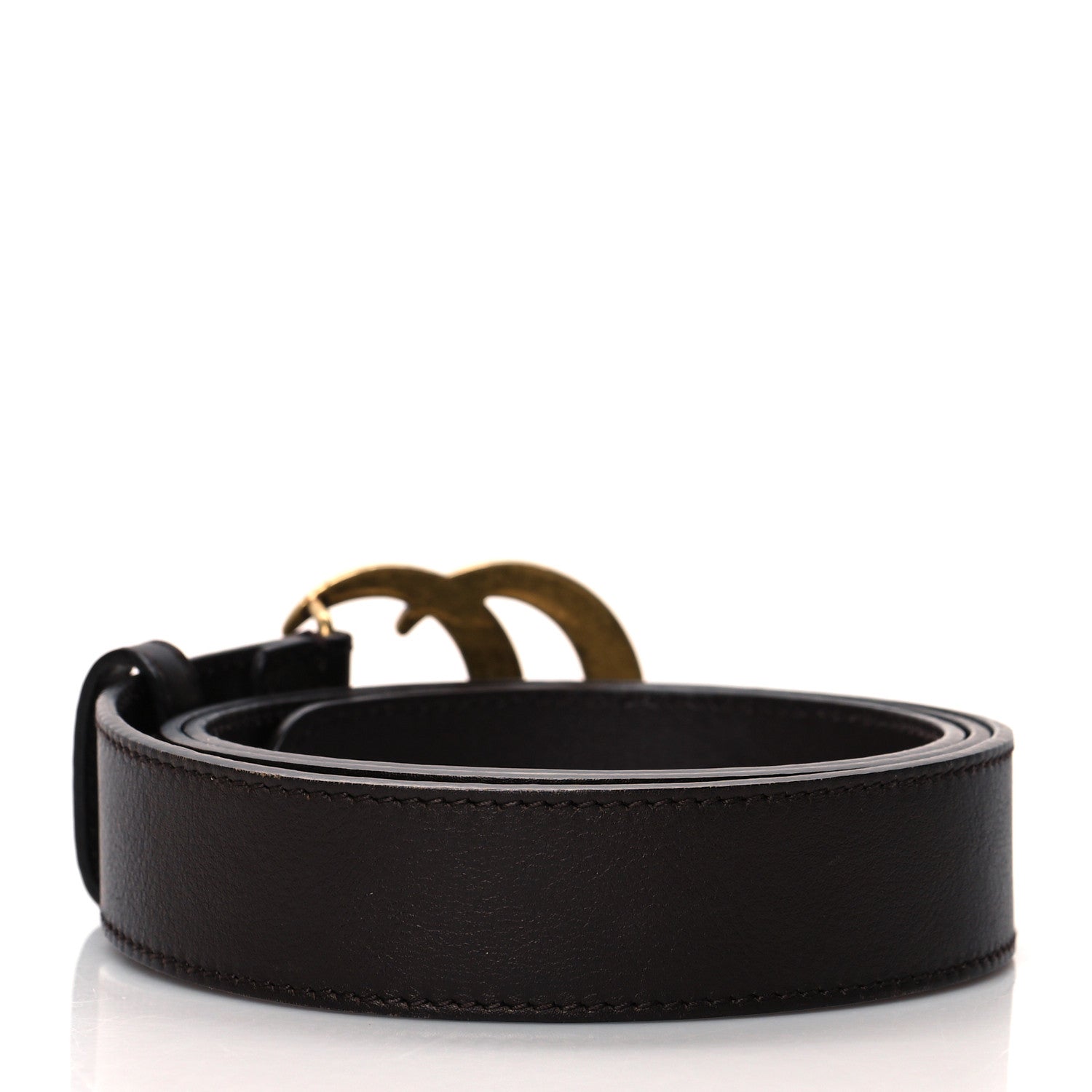 Gucci Moon Calfskin Double G 30mm Belt 95 38 Dark Cocoa 2 of 5