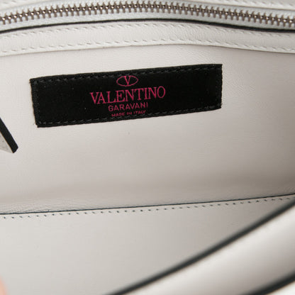 Valentino Garavani Vitello Loveblade Embellished Chain Flap Bag White 6 of 7
