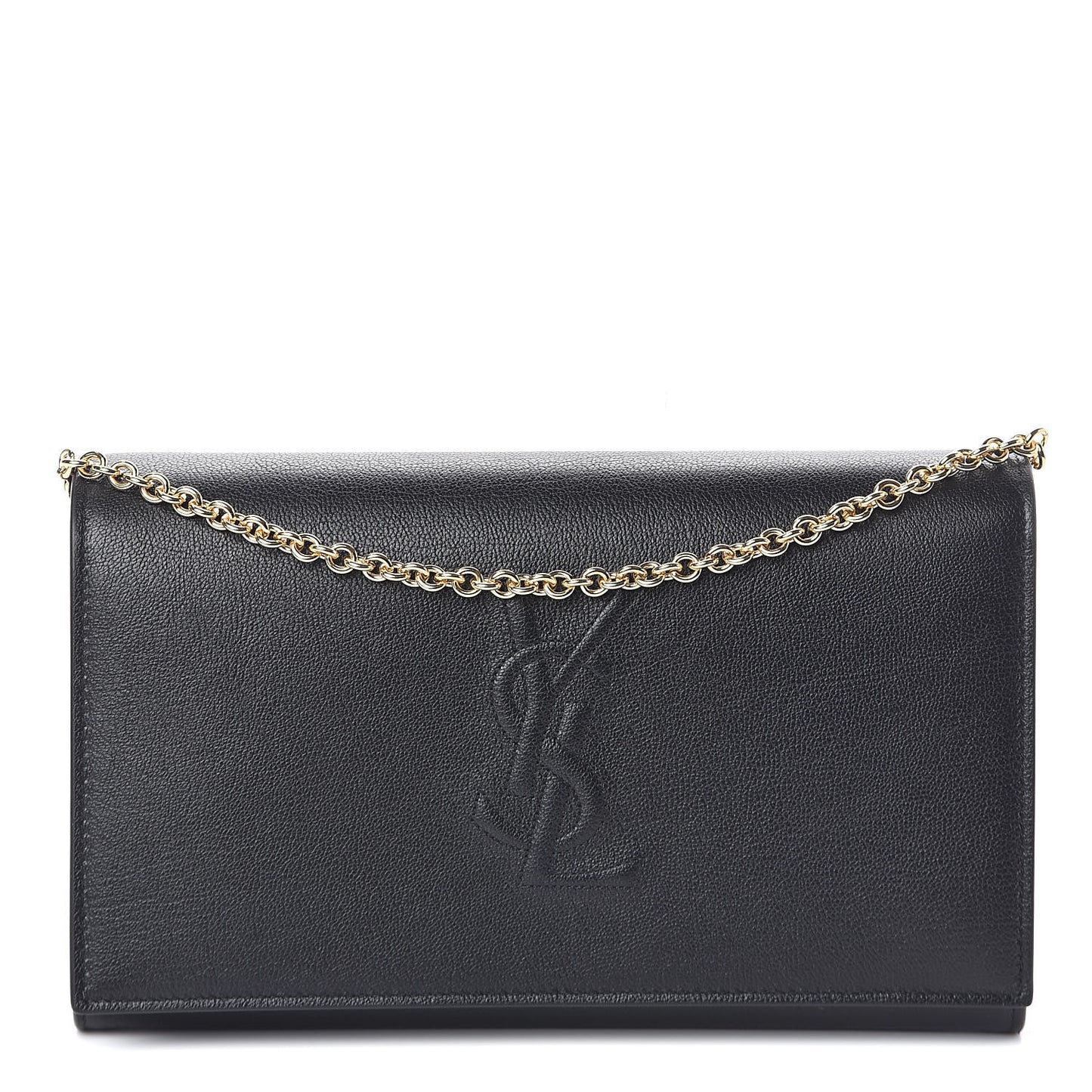 Calfskin Monogram Belle de Jour Chain Clutch Black