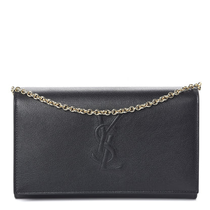 Saint Laurent Calfskin Monogram Belle de Jour Chain Clutch Black 1 of 9