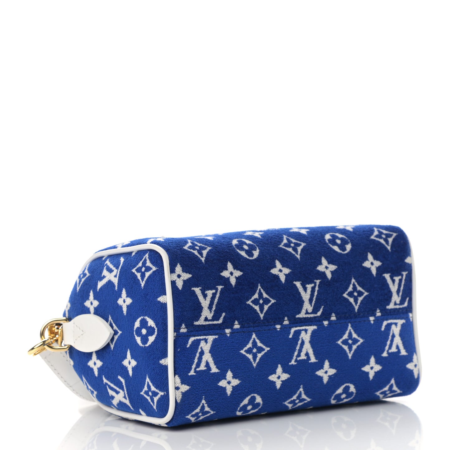 Jacquard Velvet Monogram LV Match Speedy Bandouliere 20 Blue