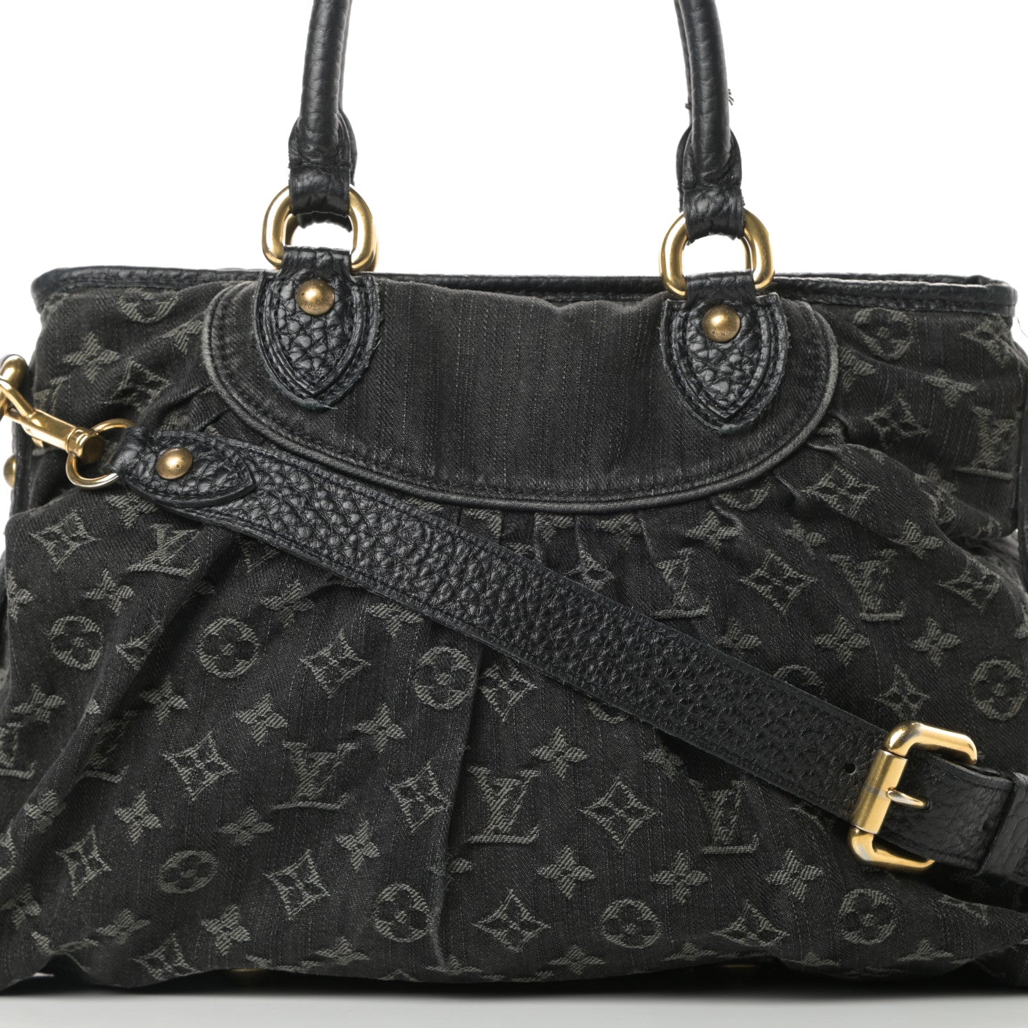 Louis Vuitton Denim Neo Cabby MM Black 8 of 18