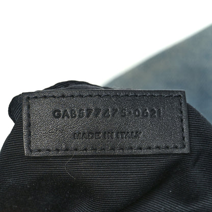 Saint Laurent Denim Quilted Medium Loulou Puffer Monogram Chain Satchel Blue Black 7 of 10