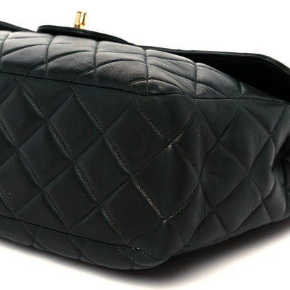 Chanel Lambskin Quilted Jumbo Single Flap Black 12 of 13