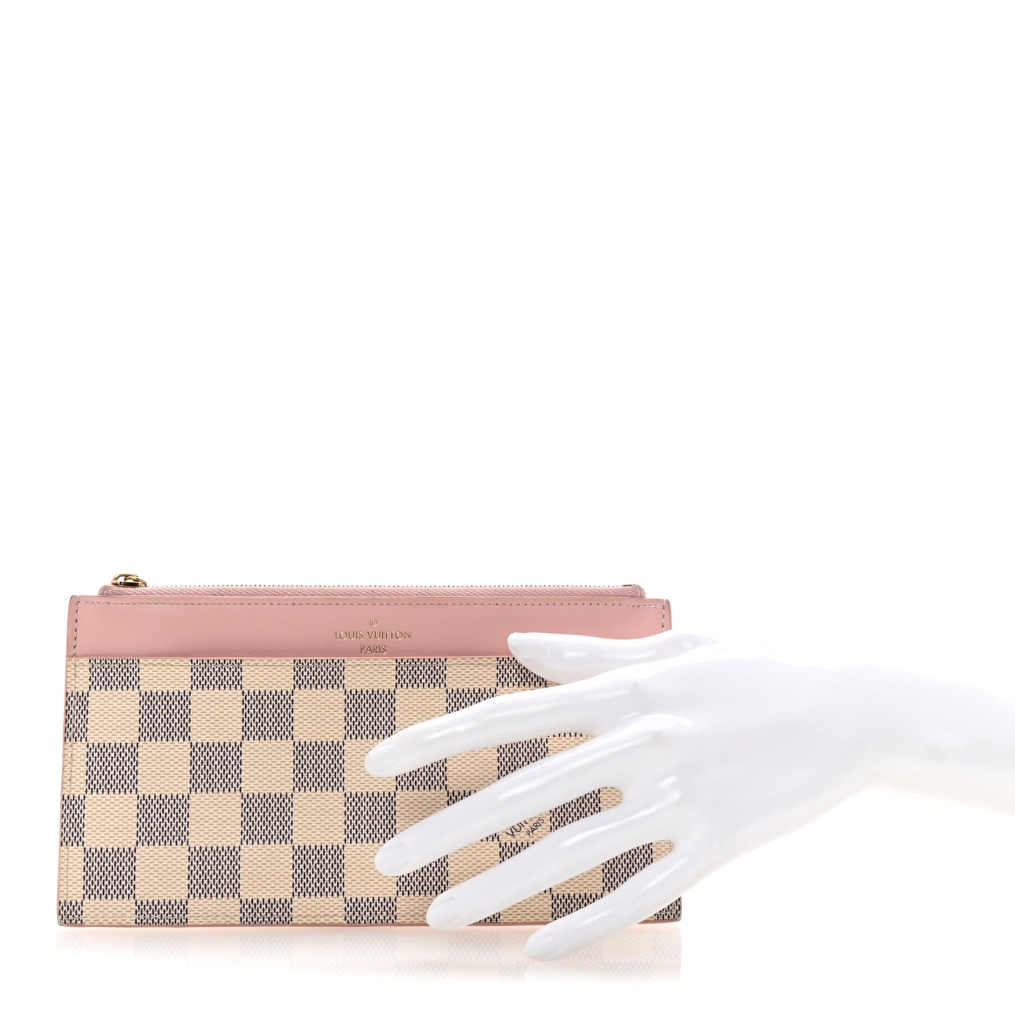 Damier Azur Slim Purse Rose Ballerine