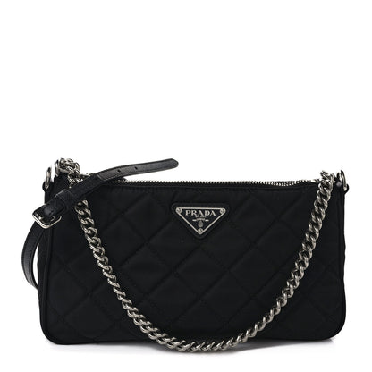 Prada Nylon Tessuto Impuntu Quilted Crossbody Bag Black 1 of 11