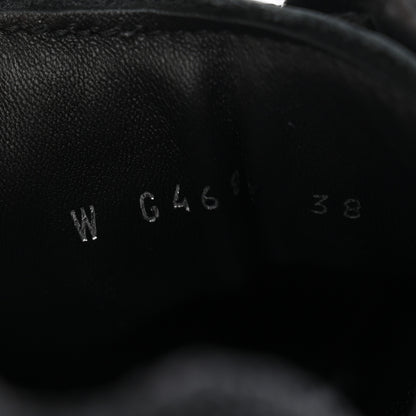 Chanel Mixed Fibers Suede Shiny Calfskin Womens CC Sneakers 38 Black 9 of 10