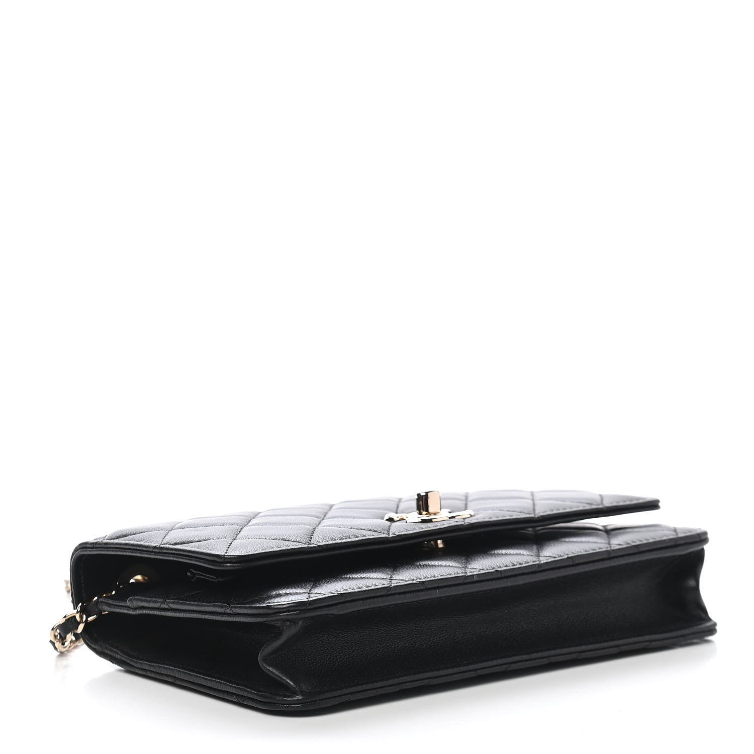 Chanel Lambskin Quilted Trendy CC Wallet On Chain WOC Black 4 of 10