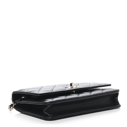 Chanel Lambskin Quilted Trendy CC Wallet On Chain WOC Black 4 of 10