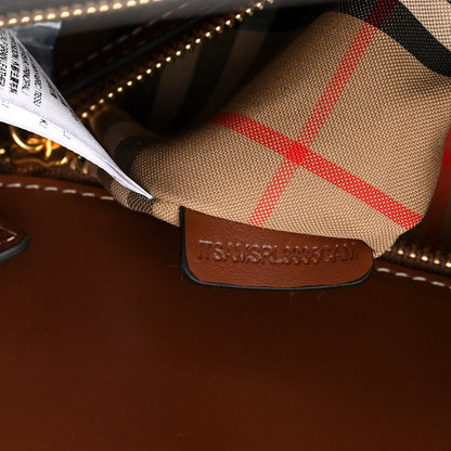Burberry Calfskin Vintage Check Medium Two Handle Title Bag Black 7 of 12