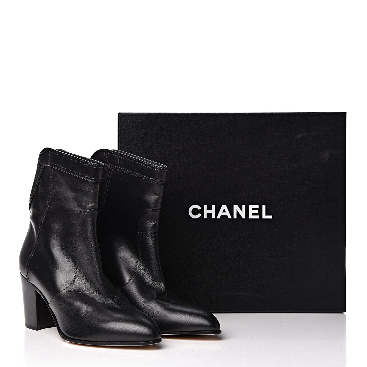 Chanel Calfskin CC Short Boots 40 Black 14 of 14
