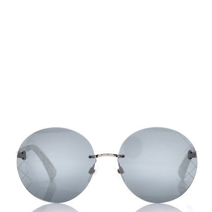 Chanel Metal Rimless Round Sunglasses 4216 Silver 2 of 9
